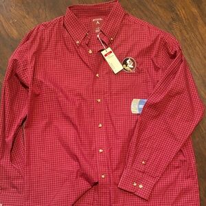 NWT Men’s FSU long sleeve dress shirt L
